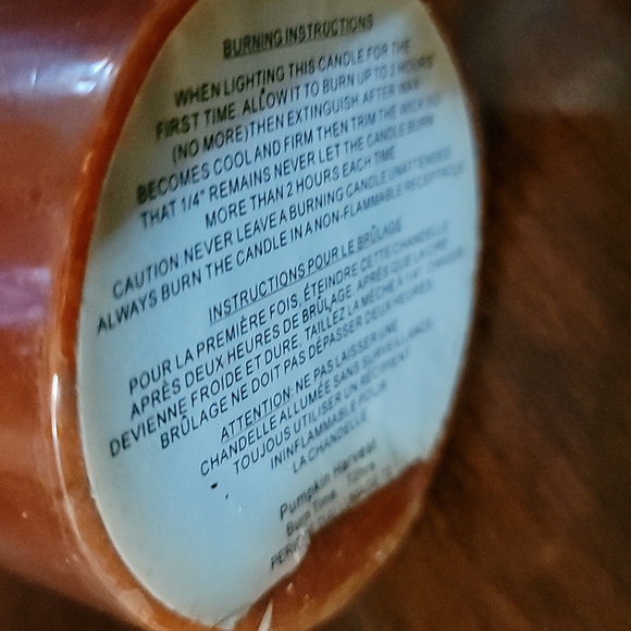 Set of 3 Pumpkin Harvest Pillar Candles - Picture 4 of 4